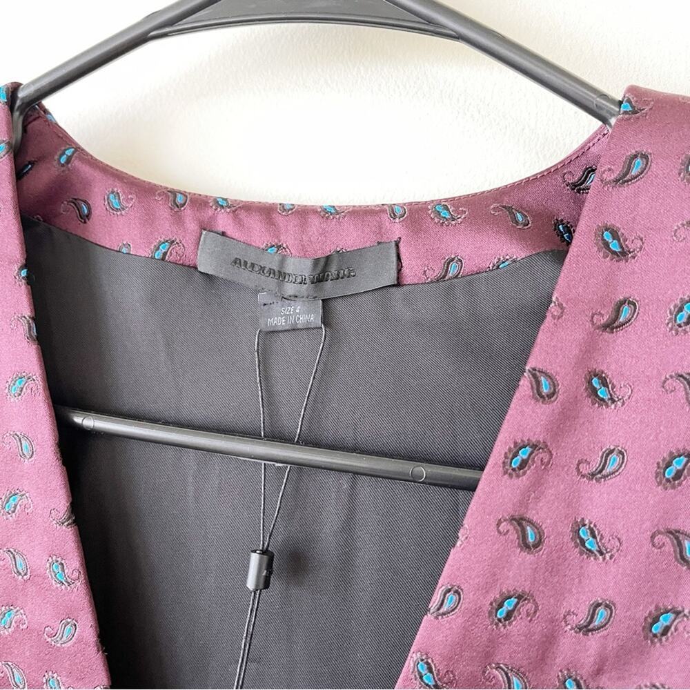 Alexander Wang Micro Paisley Tunic Silk-Blend Mini Dress 4 NWT Quiet Luxury FW13 - Picture 8 of 10